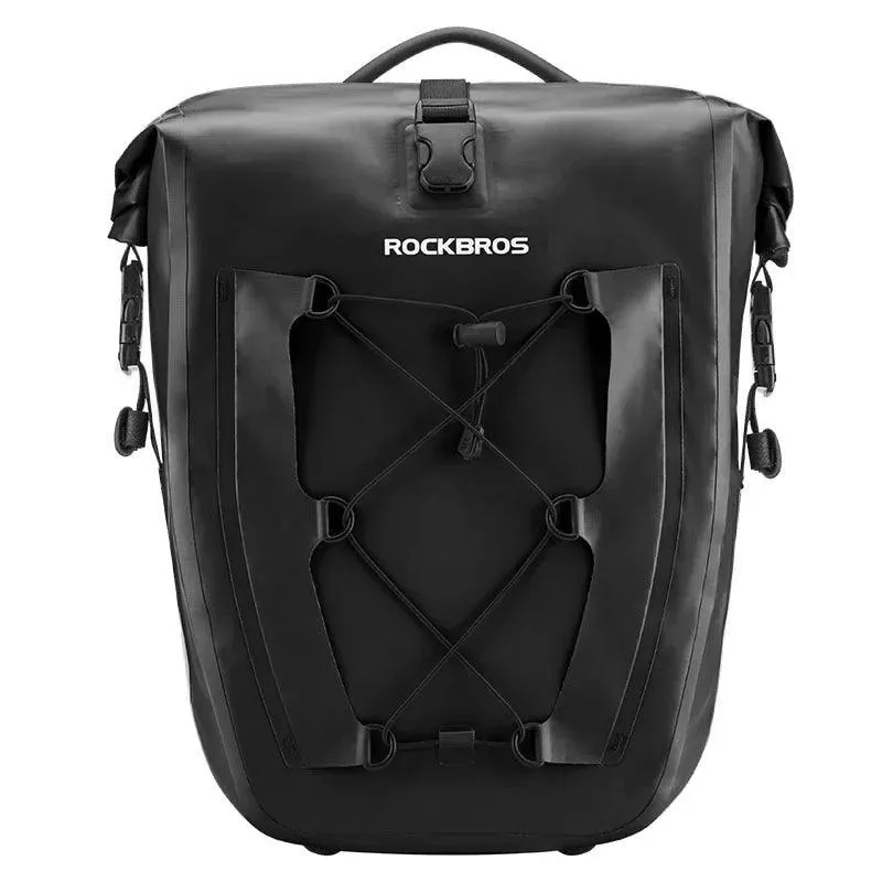 Bike Pannier Bag Waterproof 25L Capacity Bike Rack Bag Mountain Road Bicycle Tail Seat Long Travel Double Side Bike Bag