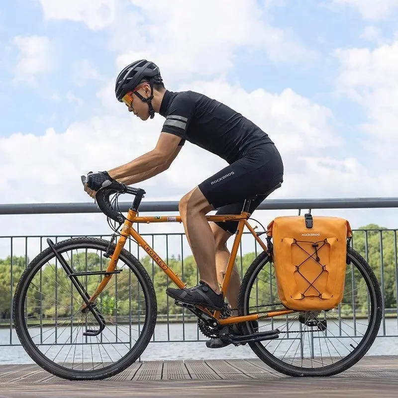 Bike Pannier Bag Waterproof 25L Capacity Bike Rack Bag Mountain Road Bicycle Tail Seat Long Travel Double Side Bike Bag