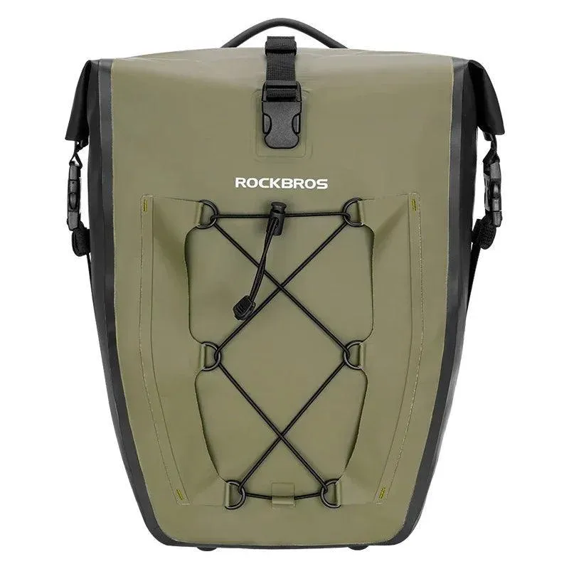 Bike Pannier Bag Waterproof 25L Capacity Bike Rack Bag Mountain Road Bicycle Tail Seat Long Travel Double Side Bike Bag