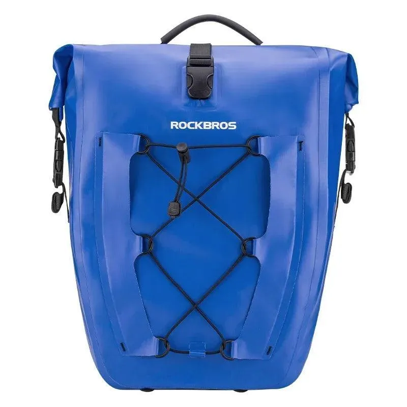Bike Pannier Bag Waterproof 25L Capacity Bike Rack Bag Mountain Road Bicycle Tail Seat Long Travel Double Side Bike Bag