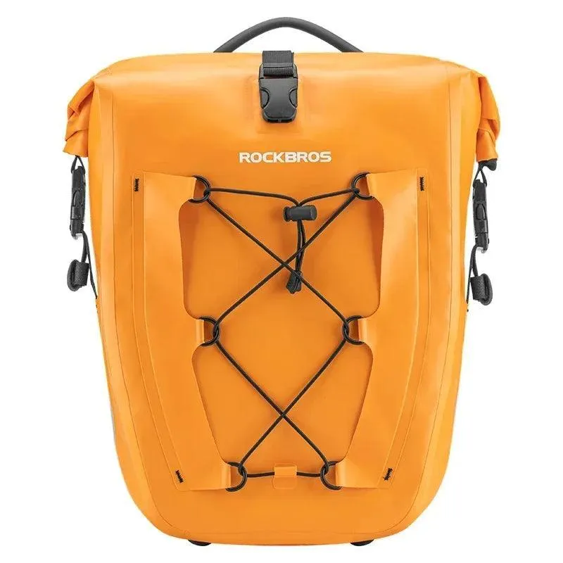 Bike Pannier Bag Waterproof 25L Capacity Bike Rack Bag Mountain Road Bicycle Tail Seat Long Travel Double Side Bike Bag