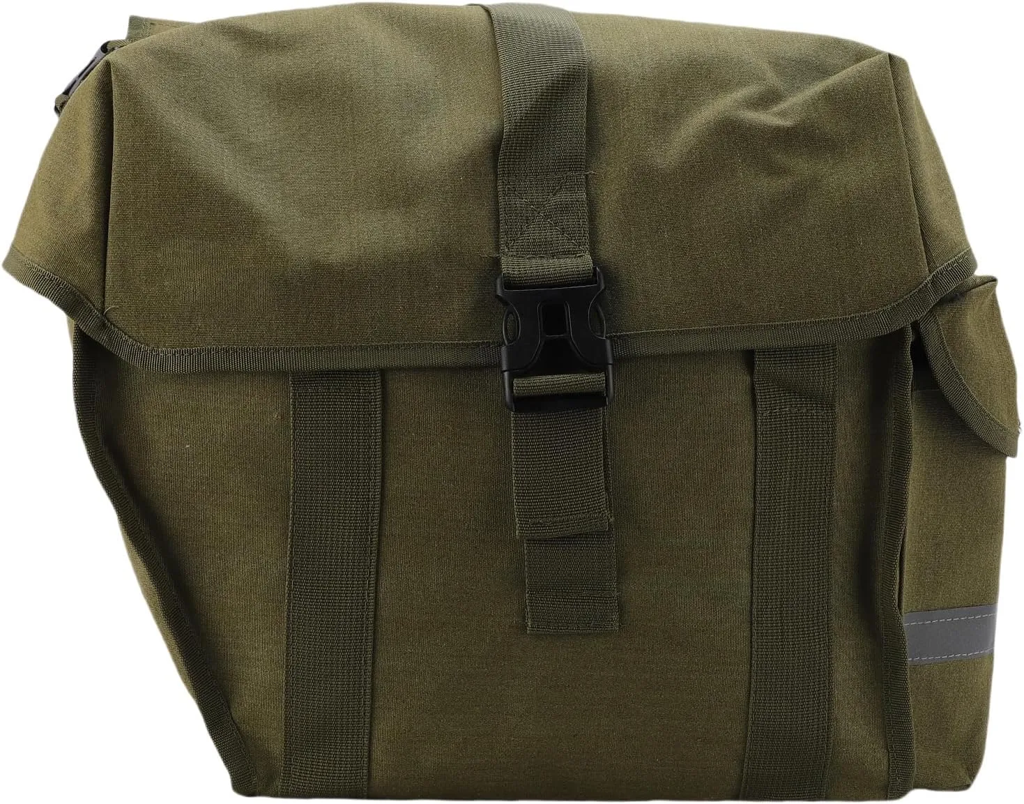 Bike Rear Rack Storage Bag, Bike Seat Double Bag Canvas Reflective for Cycling