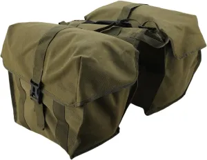 Bike Rear Rack Storage Bag, Bike Seat Double Bag Canvas Reflective for Cycling