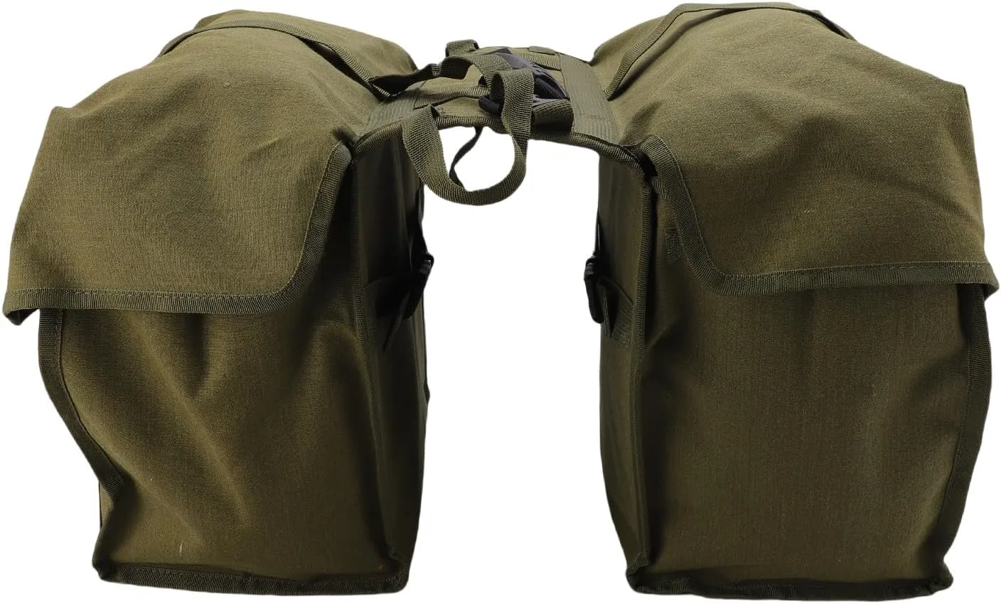 Bike Rear Rack Storage Bag, Bike Seat Double Bag Canvas Reflective for Cycling