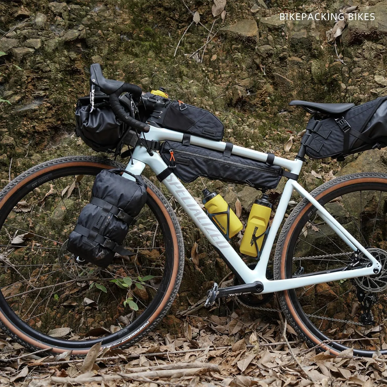 Bike Top Tube Bag Bicycle Front Frame Bag Waterproof Bike Bag 1.2L with Dual Side Mesh Pockets Perfect for MTB Road Bike Cycling Commuting and Outdoor Adventures