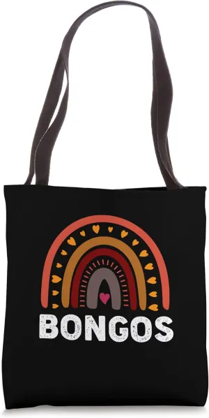 Bongo Players Colorful Rainbow Funny Bongos Design Tote Bag