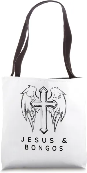 Bongo Players / Jesus and Bongos / Christian Bongos Design Tote Bag