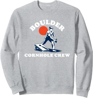 Boulder Cornhole Crew Retro Eighties Vibe Beanbag Team Sweatshirt