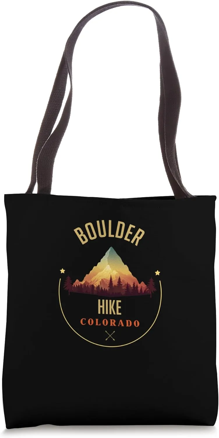 Boulder Souvenir Apparel - Boulder Hiking Tote Bag