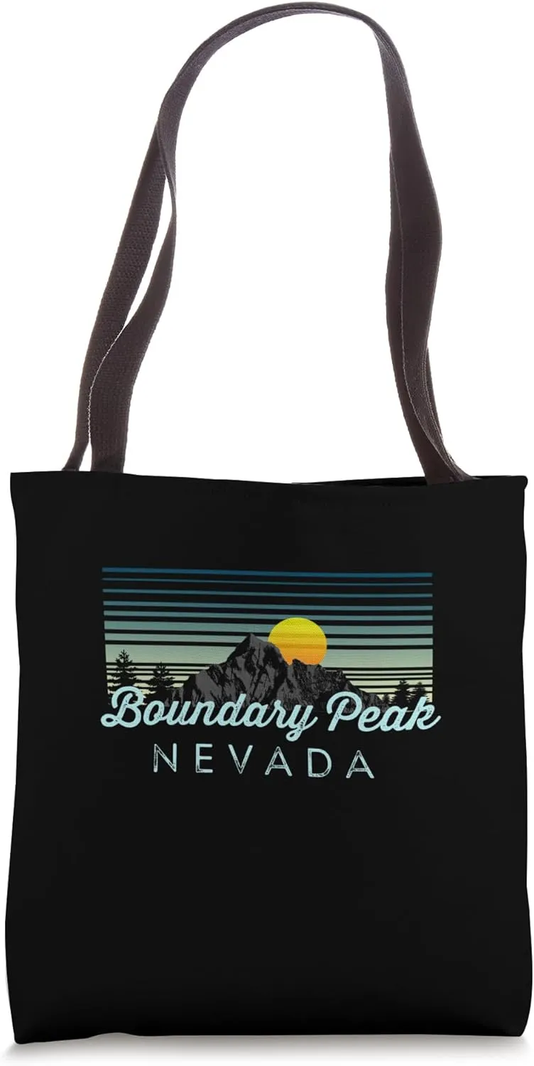 Boundary Peak Retro Clothes & Gear - Boundary Peak Souvenir Tote Bag