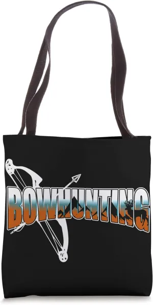 Bow Hunting Deer and Outdoors Compound Bow Archery Gift Tote Bag