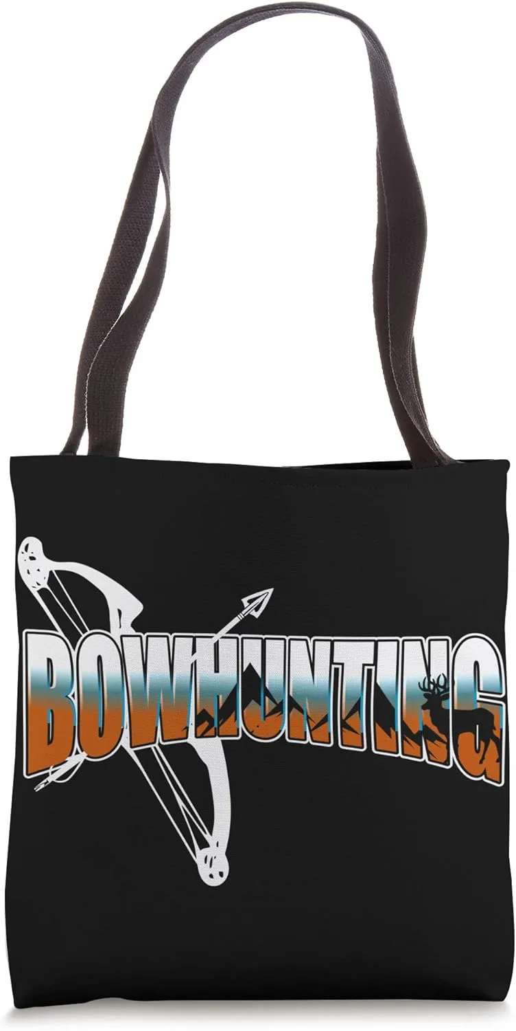 Bow Hunting Deer and Outdoors Compound Bow Archery Gift Tote Bag