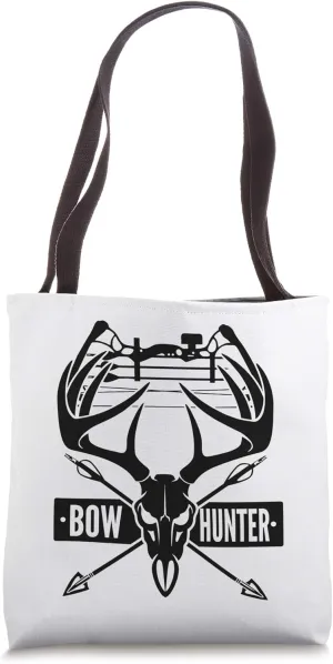 Bow Hunting Vintage Deer Skull and Compound Bow Archery Gift Tote Bag