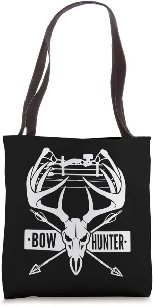 Bow Hunting Vintage Deer Skull and Compound Bow Archery Gift Tote Bag