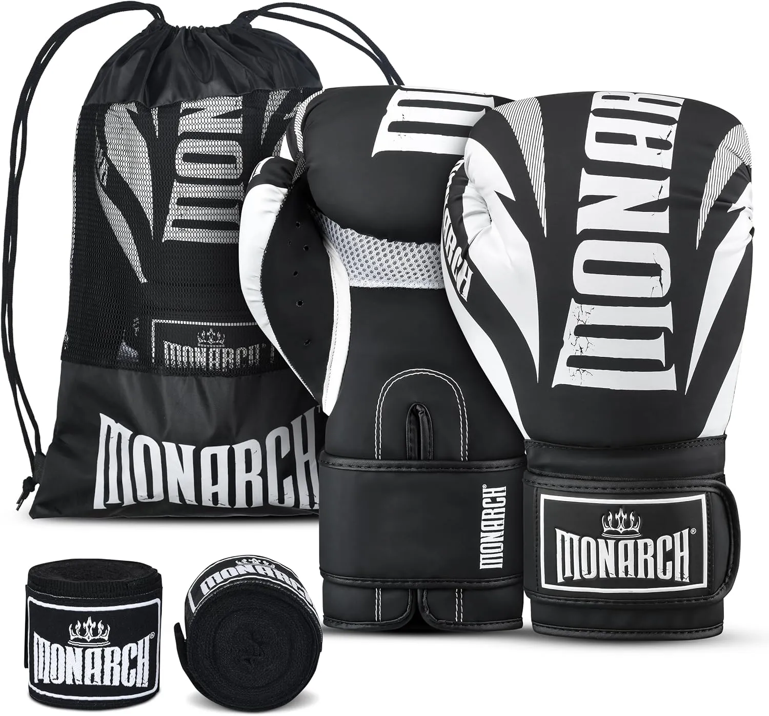 Boxing Gloves Men Women with Hand Wraps for Boxing, Muay thai, kickboxing, Punching Bag Workout traing and Sparing Gear Complete Boxing Kit, Size 8-16 OZ