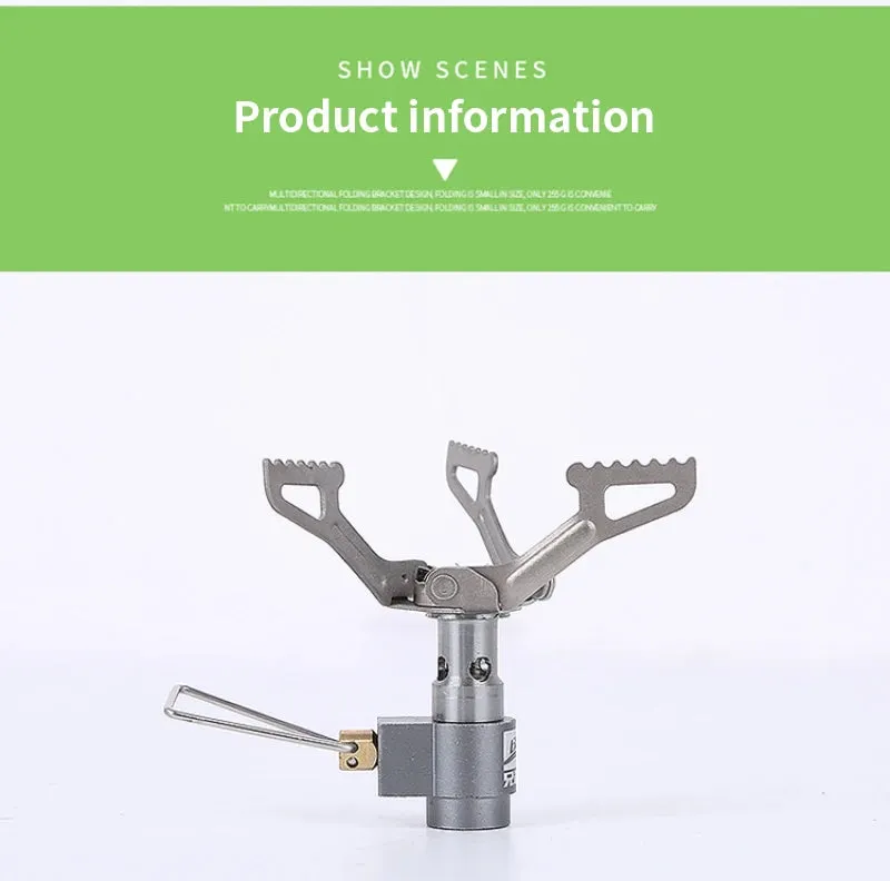 BRS-3000T Titanium Mini Camping Gas Burners 25g 2700W One-Piece Pocket Stove Outdooor Hiking Folding Cooking Furnace Portable