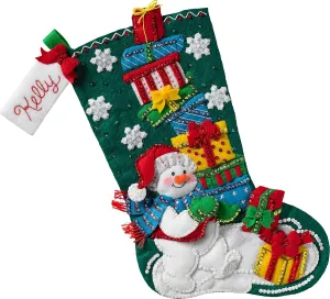Bucilla Snowman with Presents Stocking Kit