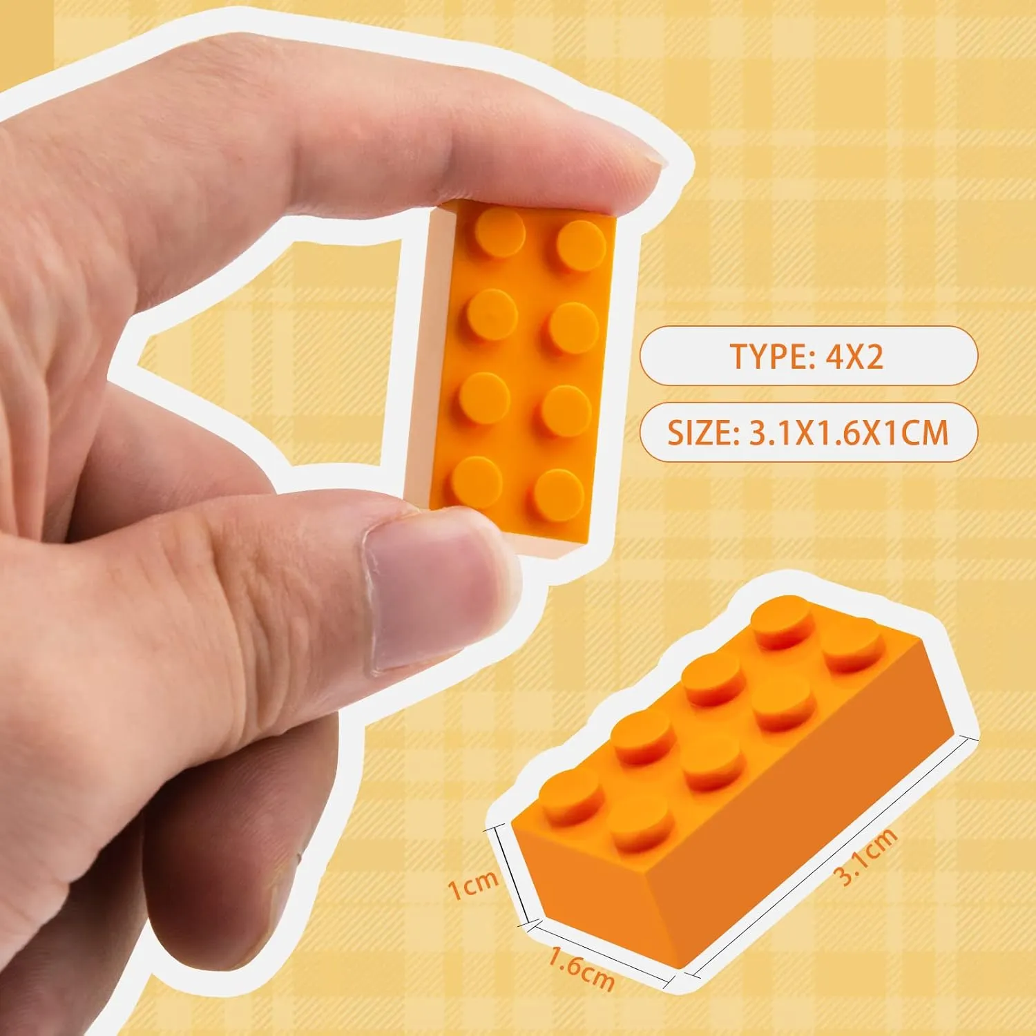 Building Bricks 320 Pieces, Tan Bricks Bulk Kit, Basic Parts Accessories, Classic Creative Building Blocks Set, Compatible