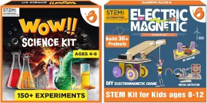 ButterflyEdufields 150  Experiments Wow Science Kit for Boys and Girls Ages 4 6 8 10 & 30in1 STEM Kits for Kids Age 8-10-14