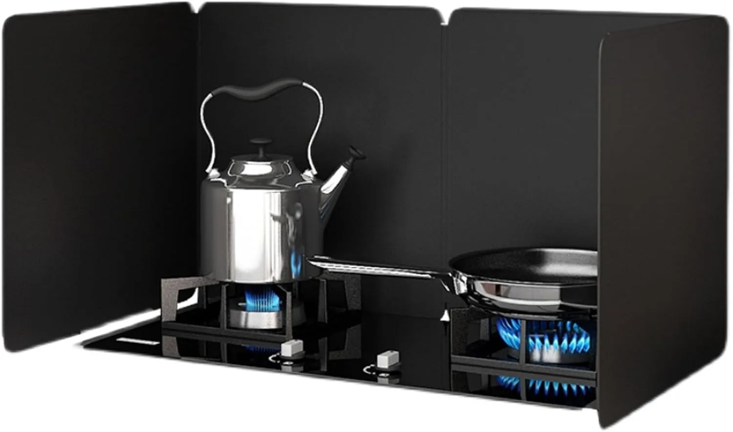 Camp Wood Stove, Outdoor Camping Stove Camp Tent Stove with 6 Stainless Chimney Pipes and Large Firebox, Wood Burning Stove with Windshield, for Tent, Shelter, Camping Heating and Cooking