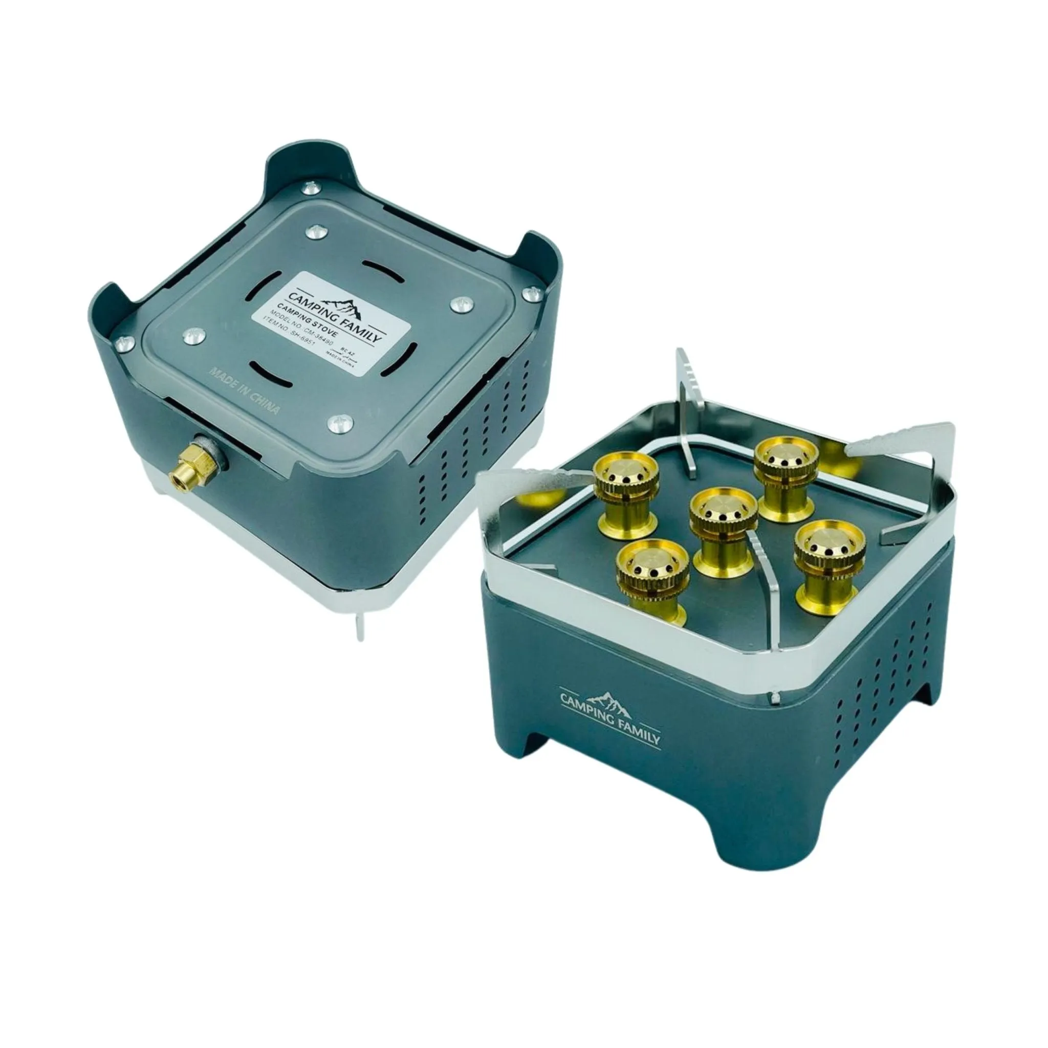Camping Family Camping Stove 5 Burners 120000W CM-38490 - Gray