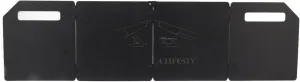 Camping Stove Windscreen, 4 Plates Folding Stove Windscreen with Handle Camping Stove Windshield for Outdoors BBQ (Black)