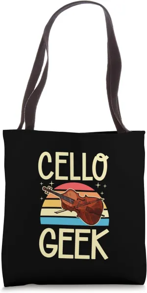 Cello Geek Retro 70s Vintage Style Cello Love Tote Bag