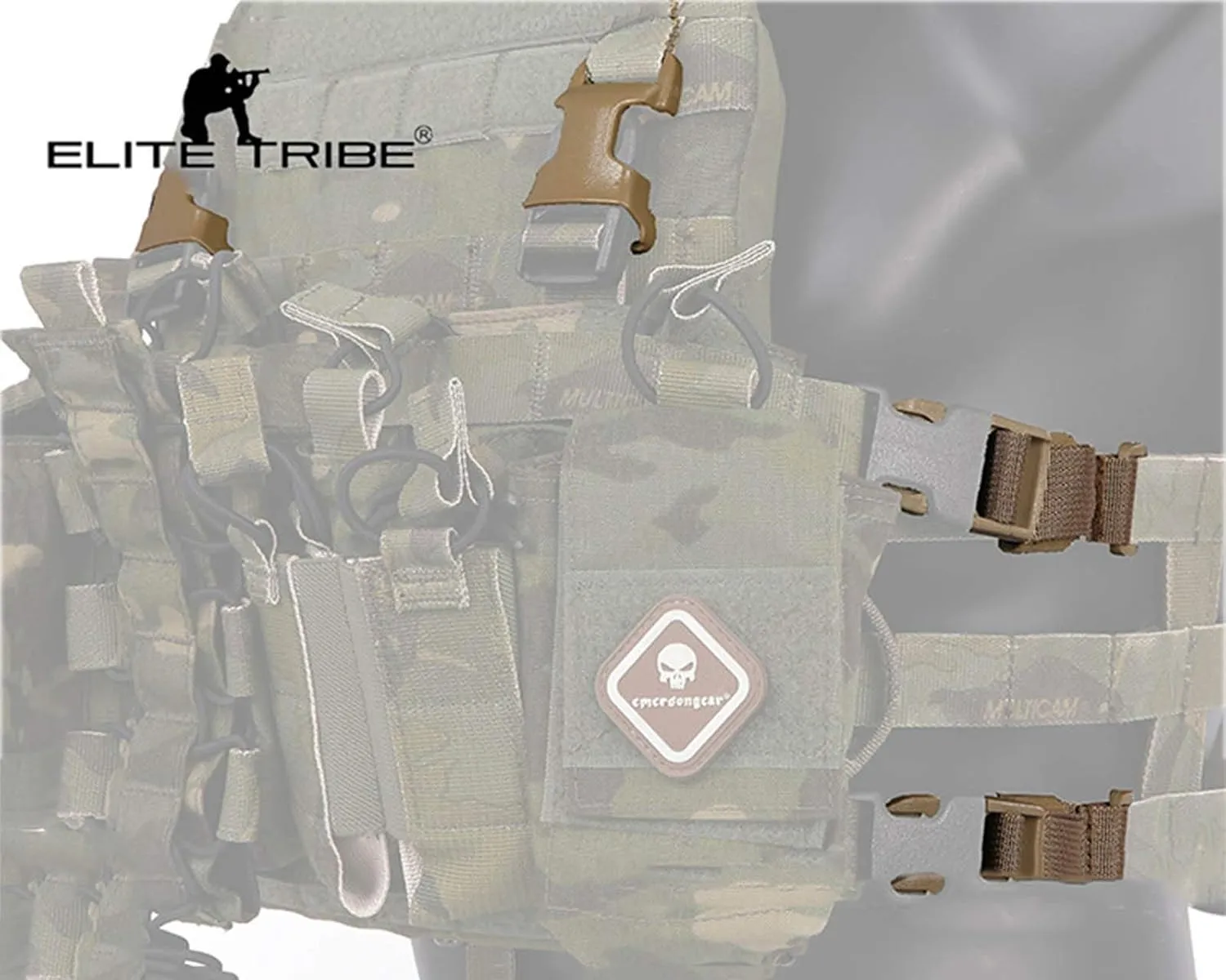 Chest Rig to Vest Adapter Kit Webbing for Molle Vest Chest Rig