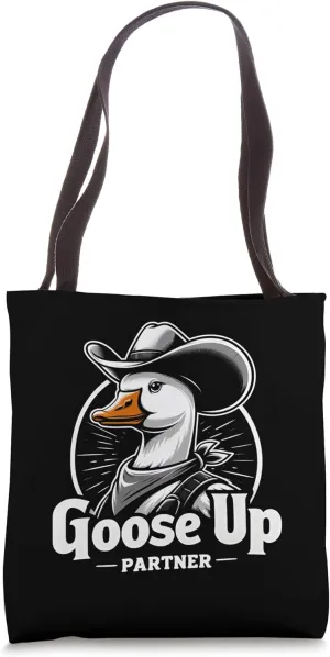 Classic Western Goose Cowboy Goose Up Partner Tote Bag