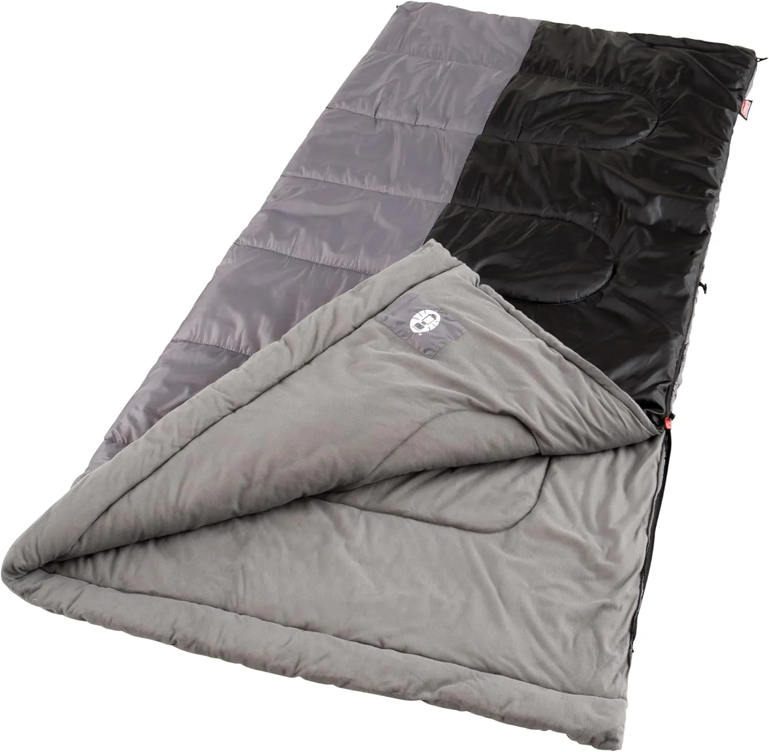 Coleman Biscayne Big & Tall 40°F Sleeping Bag, Fits Adults up to 6ft 4in Tall, No-Snag Zipper with Stuff Sack Included, Machine Washable