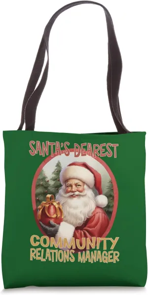 Community Relations Manager Christmas Holiday Love Xmas Tote Bag