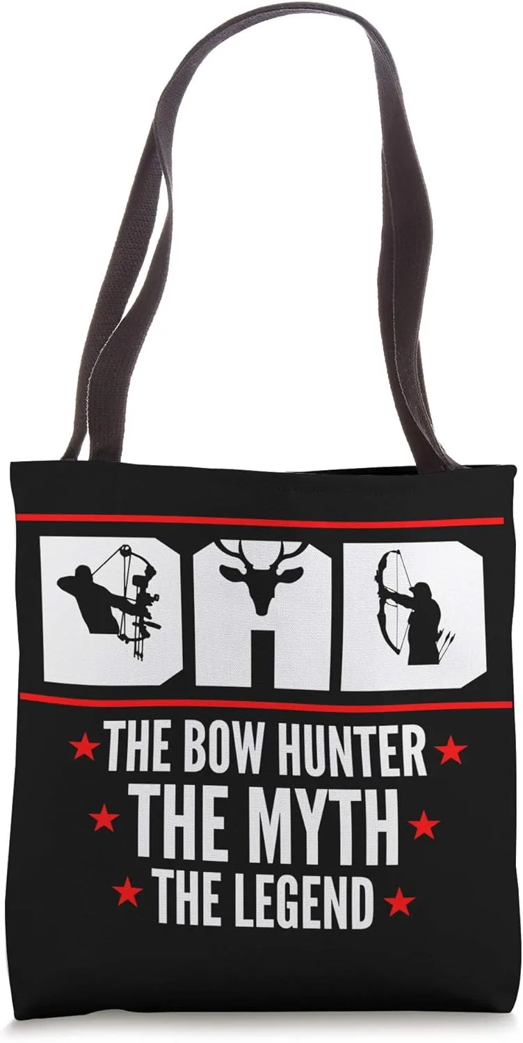 Compound Bow Hunting Accessory Dad The Myth The Legend Arche Tote Bag