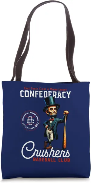 Confederacy Crushers Retro Minor League Baseball Team Tote Bag
