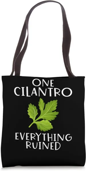 Coriander Hater Club Cilantro Hater Gear Anti Cilantro Tote Bag