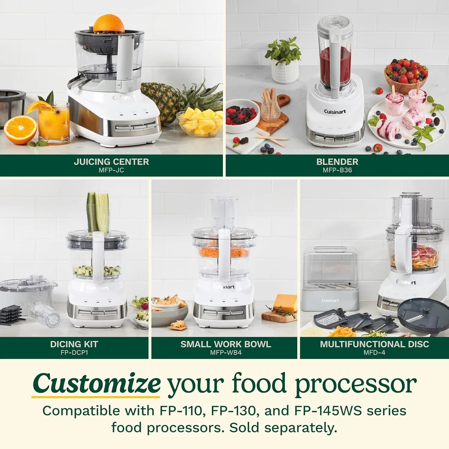 Cuisinart FP-130MB Core Custom 13-Cup Multifunctional Food Processor, Marine Blue