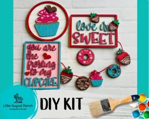 Cupcake Valentines DIY Tiered Tray - Love is Sweet Tier Tray Bundle