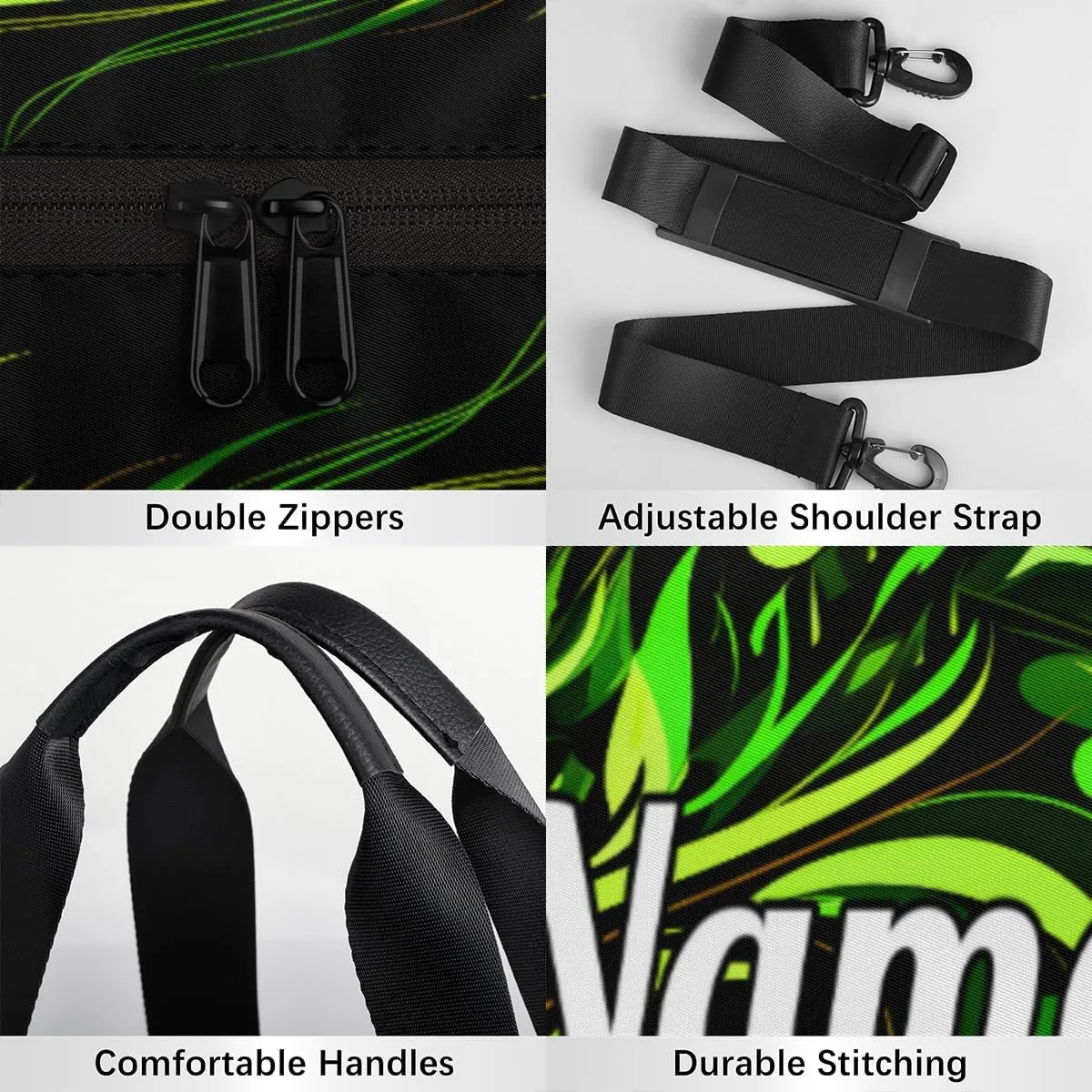 Custom Dance Duffel Bag Sport Backpacks Gyms and Weekend Overnight Travel Duffle Bag Birthday Christmas Halloween Waterproof, Cool Dragon
