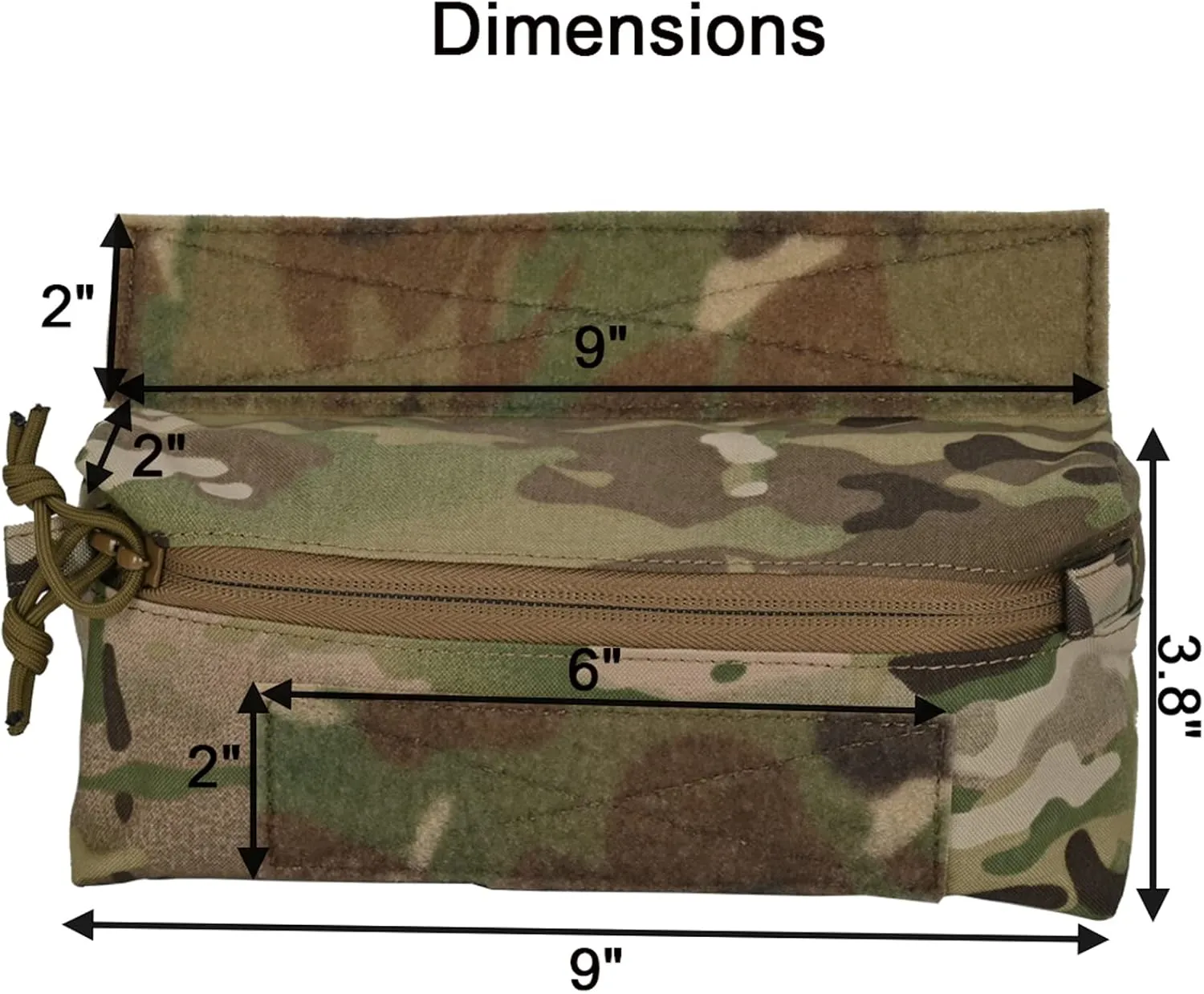 Dangler Pouch Mini Drop Pouch SACK Pouch Abdominal Fanny Pack with Hook and Loop YKK Zipper Tourniquet Holder for Vest Chest Rig (CP)