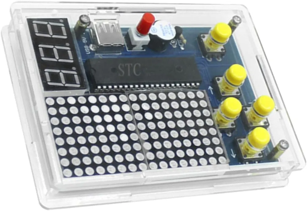 DECHOUS DIY Game Console Kit Soldering Practice Set Game Console Welding Tools Cabinet Kit
