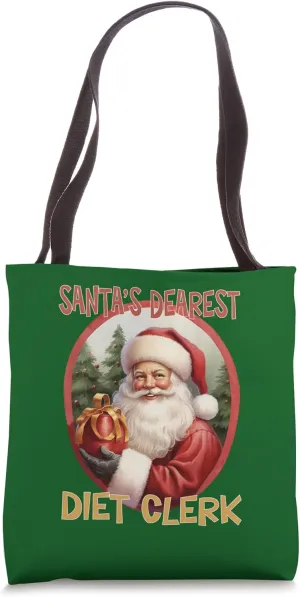 Diet Clerk Christmas Holiday Love Xmas Tote Bag