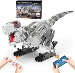 Dinosaur Building Kit, Remote Control Jurassic T Rex Building Blocks Set, Dino World Park Toys Gift for Kids & Boys Age 6, 7, 8, 9, 10, 11, 12 Years Old (960 PCS)