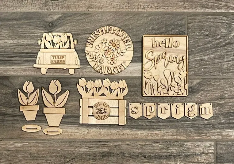 DIY Flower Market Tiered Tray - Hello Spring Tier Tray Bundle