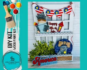 DIY Tiered Tray 4th of July - Patriotic