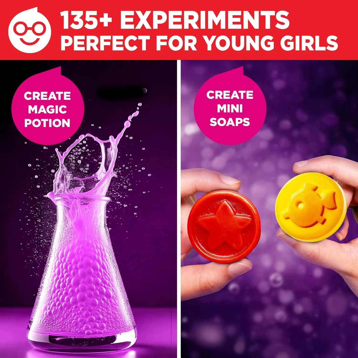 Doctor Jupiter Girls Science Kit for Kids Ages 8-10-12-14 | Birthday Gift Ideas for 8,9,10,11,12 Year Old Girls| 6-8 Experiments of Different Sciences| STEM Learning & Educational Toys