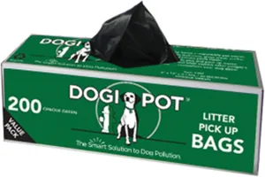 DOGIPOT 1402-30 30 Roll Case, Litter Pick up Bag Rolls, 200 Bags per Roll (6000 Bags)
