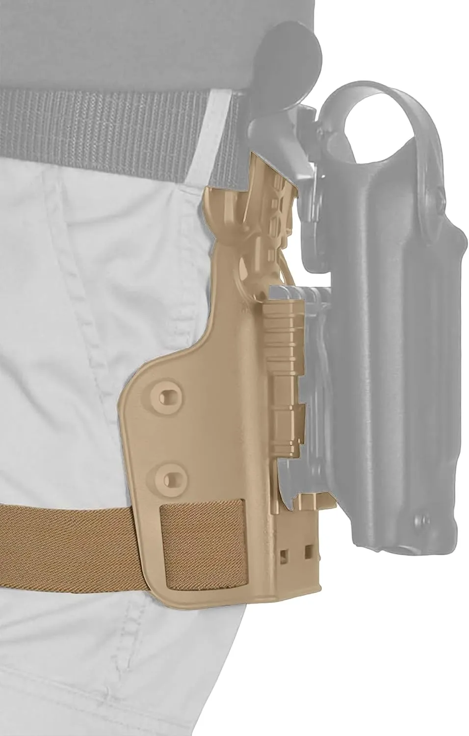 Drop Flex Adapter with Drop Leg Holster Platform and Leg Shroud Assembly QLS 19 and QLS 22 Polymer, for Quick Locking System Kit