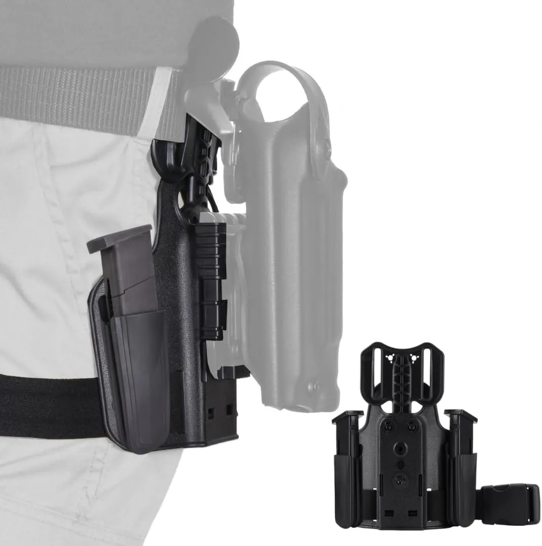Drop Flex Adapter with Drop Leg Holster Platform and Leg Shroud Assembly QLS 19 and QLS 22 Polymer, for Quick Locking System Kit