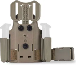 Drop Flex Adapter with Drop Leg Holster Platform and Leg Shroud Assembly QLS 19 and QLS 22 Polymer, for Quick Locking System Kit