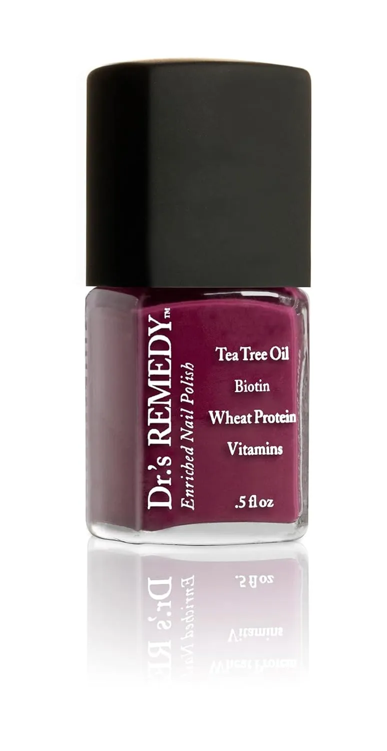 Dr’s Remedy 3 Pack Nail Polish Kit, BERRY Good Trio, Non Toxic and Organic All Natural Enriched Nail Strengthener - MINDFUL Mulberry/BONAFIDE Boysenberry/BRAVE Berry