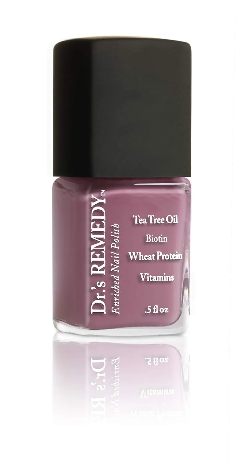 Dr’s Remedy 3 Pack Nail Polish Kit, BRILLIANT Berry Trio, Non Toxic and Organic All Natural Enriched Nail Strengthener - TOTAL Two-in-One Glaze/BRAVE Berry/MINDFUL Mulberry